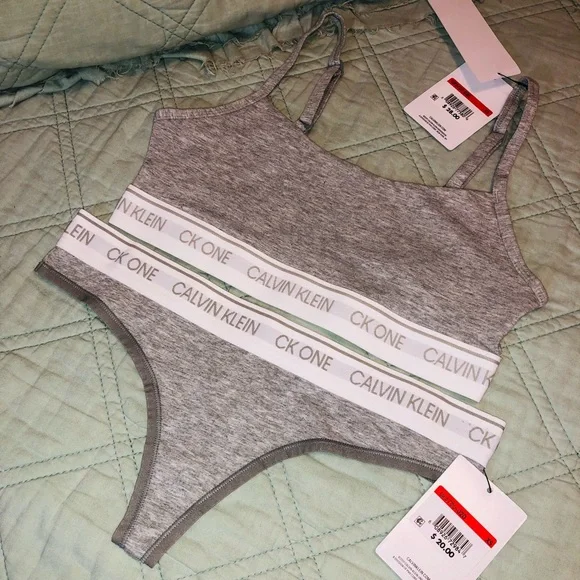 CK One thong and bralette set (M) - Picture 1 of 4